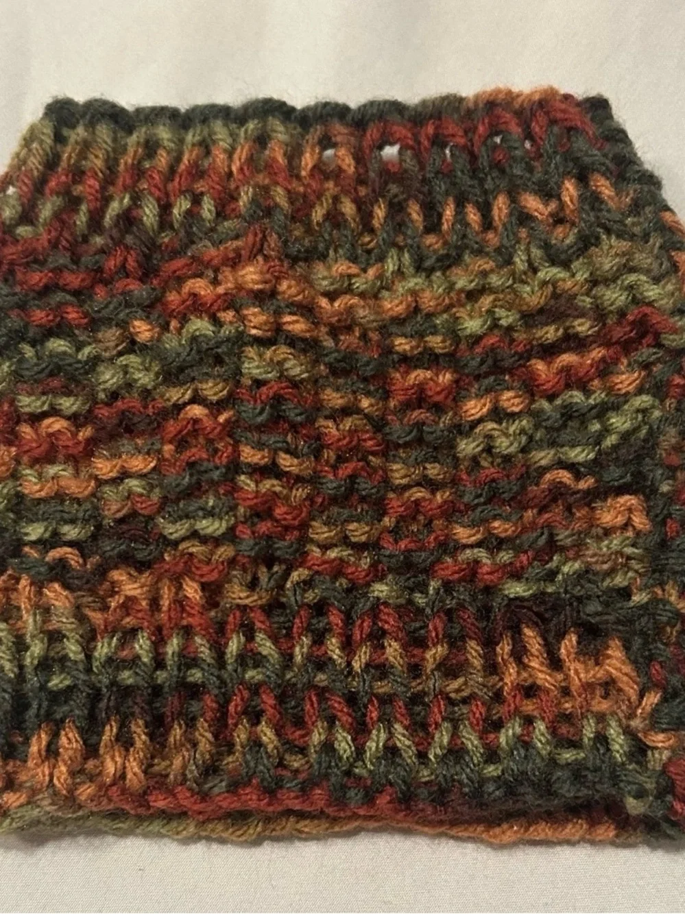 Multicolor Knit Boot Toppers/Boot Cuffs in Olive, Rust & Brown.Great fall colors
